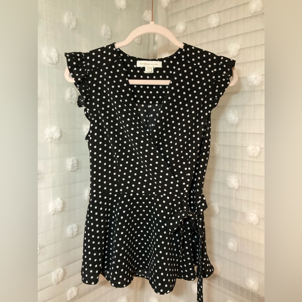 size large polka dot blouse